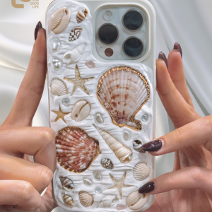 keep a piece of the sea – handmade seashell phone case
