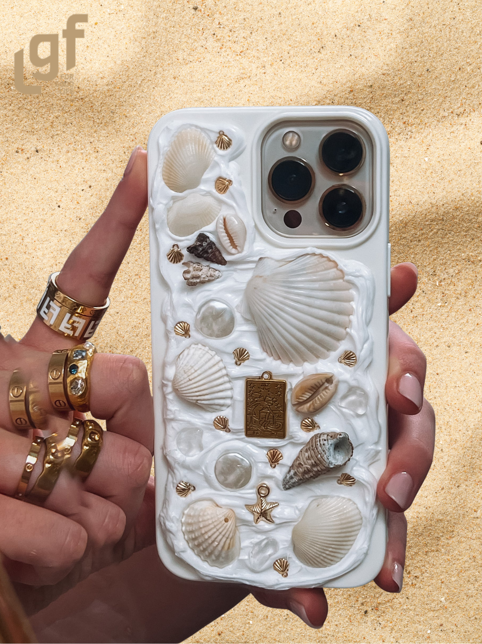 "white cloud" seashell phone case