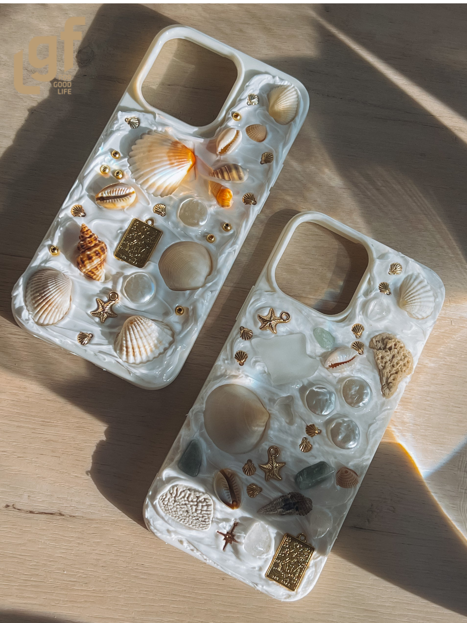 "white cloud" seashell phone case